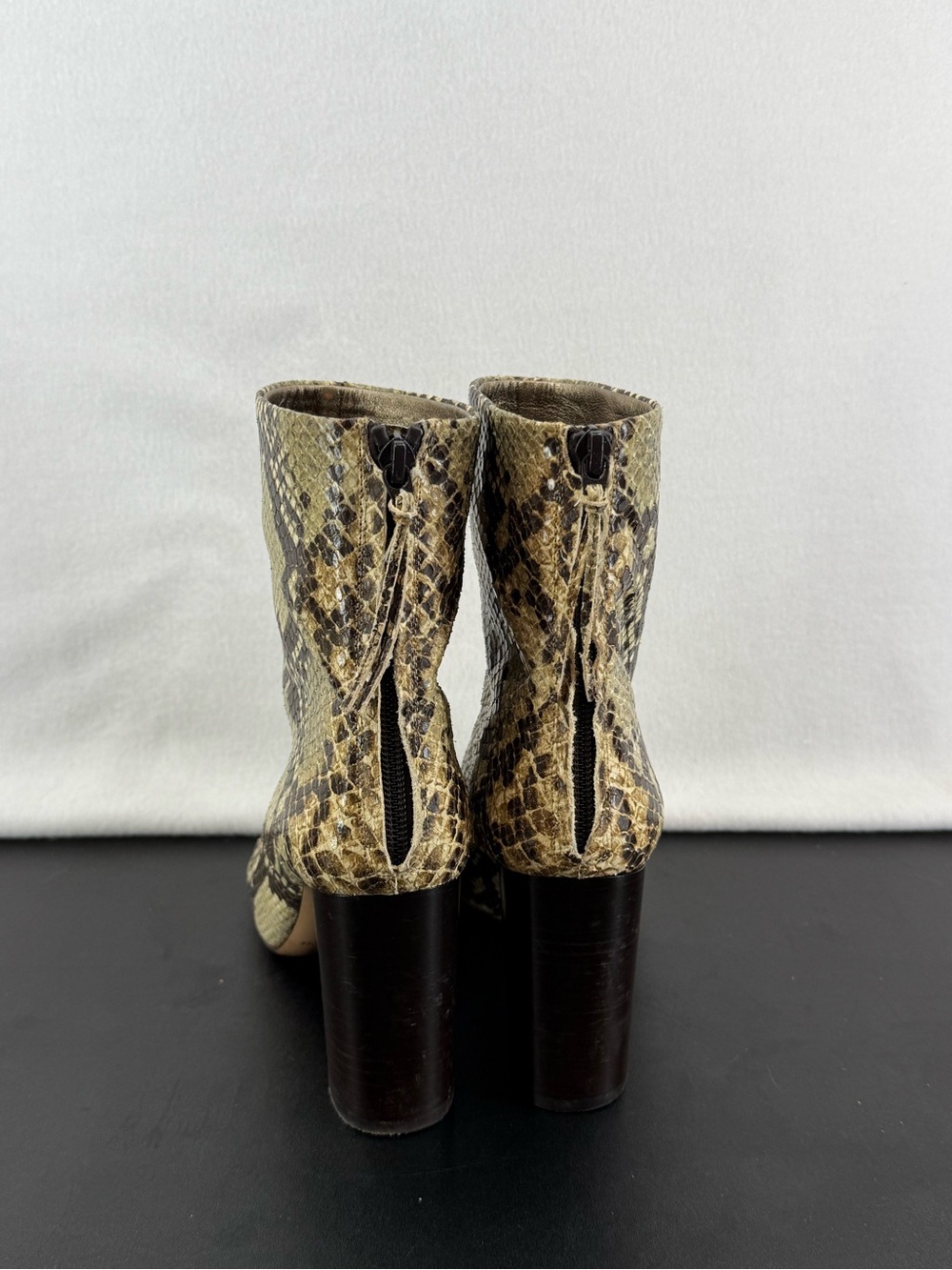 Isabel Marant Snake Print Ankle Boots in Beige and Brown - Picture 6 of 10